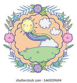 Isolated sun draw cartoon vector design vector illustration