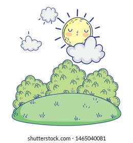 Isolated sun draw cartoon vector design vector illustration