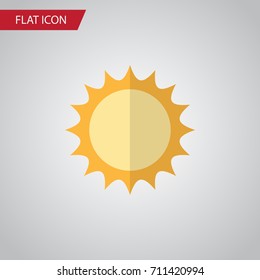 Isolated Sun Flat Icon. Solar Vector Element Can Be Used For Sun, Solar, Sunshine Design Concept.