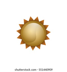 Isolated sun icon on a white background, Vector illustration
