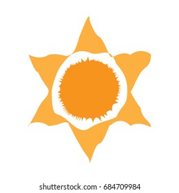 Isolated sun icon on a white background, Vector illustration