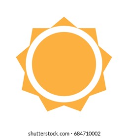Isolated sun icon on a white background, Vector illustration