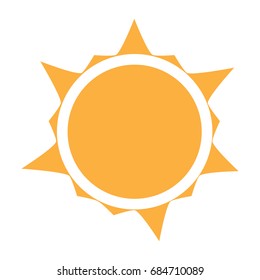 Isolated sun icon on a white background, Vector illustration