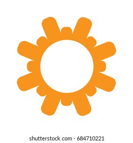 Isolated sun icon on a white background, Vector illustration
