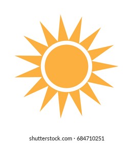 Isolated sun icon on a white background, Vector illustration