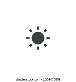 Isolated Sun Vector Flat Icon