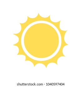 isolated the sun with vector illustration on the white background