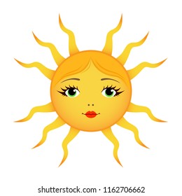 isolated sun vector, weather forecast icon, sun vector seasons sunny weather, sunny weather icon illustration