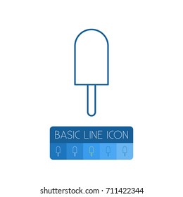 Isolated Sundae Outline. Ice Cream Vector Element Can Be Used For Sundae, Ice, Cream Design Concept.