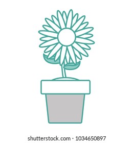 Isolated sunflower design