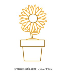 Isolated sunflower design