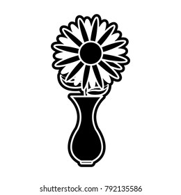 Isolated sunflower design