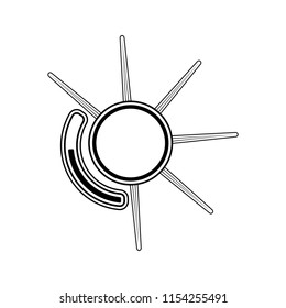 Isolated sunny weather icon