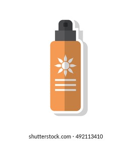 Isolated sunscreen bottle design
