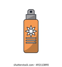 Isolated sunscreen bottle design