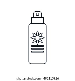 Isolated sunscreen bottle design
