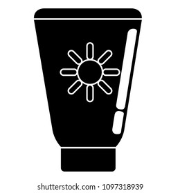 Isolated sunscreen icon