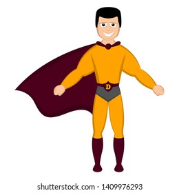Isolated super dad with a hero costume - Vector
