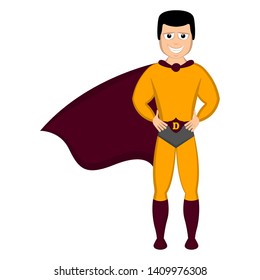 Isolated super dad with a hero costume - Vector