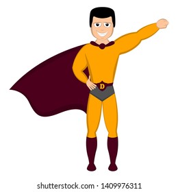 Isolated super dad with a hero costume - Vector