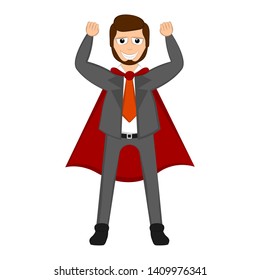 Isolated super dad with a hero costume - Vector