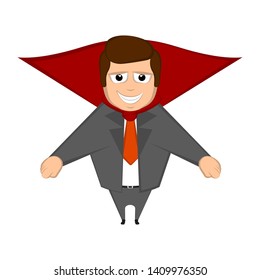 Isolated super dad with a hero costume - Vector