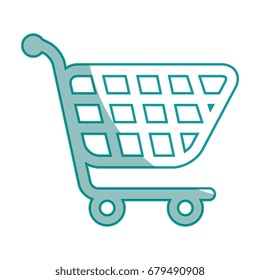isolated supermarket cart