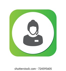 Isolated Support Icon Symbol On Clean Background. Vector Operator Element In Trendy Style.