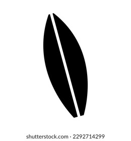 Isolated surfboard icon. Editable color. EPS vector file