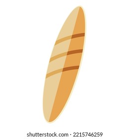 Isolated surfboard icon flat design Vector