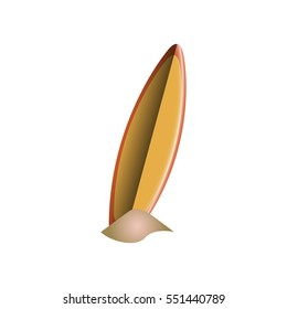 Isolated surfboard icon on a white background, Vector illustration