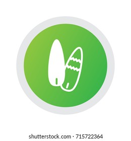 Isolated Surfboard Icon Symbol On Clean Background. Vector Surfing Element In Trendy Style.