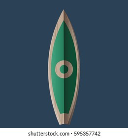 Isolated Surfboard on a blue background, Vector illustration