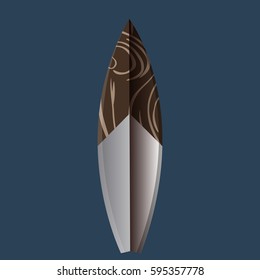 Isolated Surfboard on a blue background, Vector illustration