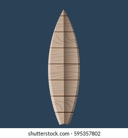 Isolated Surfboard on a blue background, Vector illustration