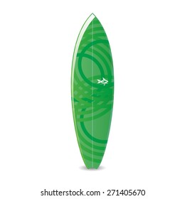 Isolated surfboard on a white background. Vector illustration