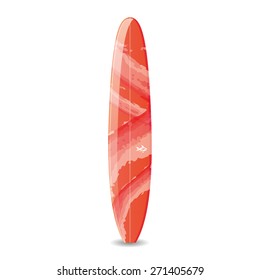 Isolated surfboard on a white background. Vector illustration