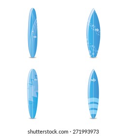 Isolated surfboard on a white background. Vector illustration