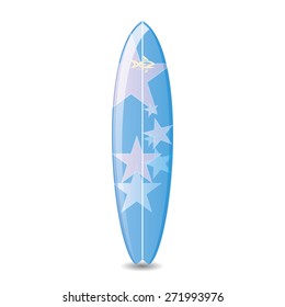 Isolated surfboard on a white background. Vector illustration