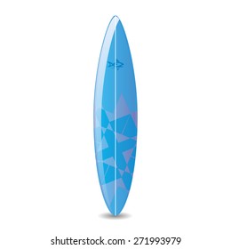 Isolated surfboard on a white background. Vector illustration 