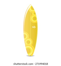 Isolated surfboard on a white background. Vector illustration