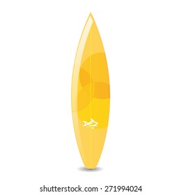 Isolated surfboard on a white background. Vector illustration