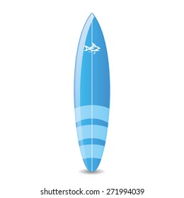 Isolated surfboard on a white background. Vector illustration