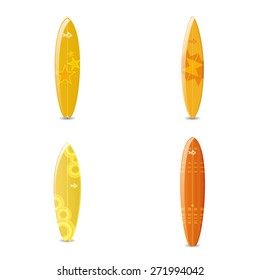 Isolated surfboard on a white background. Vector illustration
