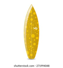 Isolated surfboard on a white background. Vector illustration