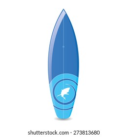 Isolated surfboard on a white background. Vector illustration