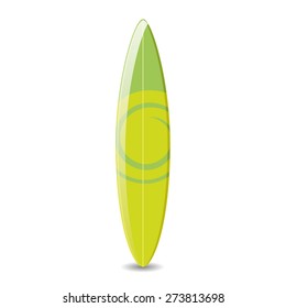 Isolated surfboard on a white background. Vector illustration