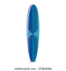 Isolated surfboard on a white background. Vector illustration