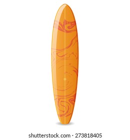 Isolated surfboard on a white background. Vector illustration
