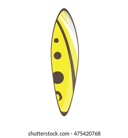 Isolated Surfboard on white background, Vector illustration
